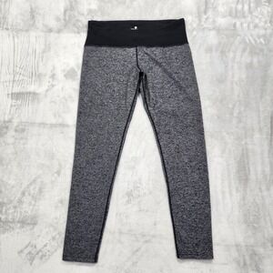 Tuff Athletics Leggings Womens M Gray Ankle High Rise Zip Pocket Yoga Running